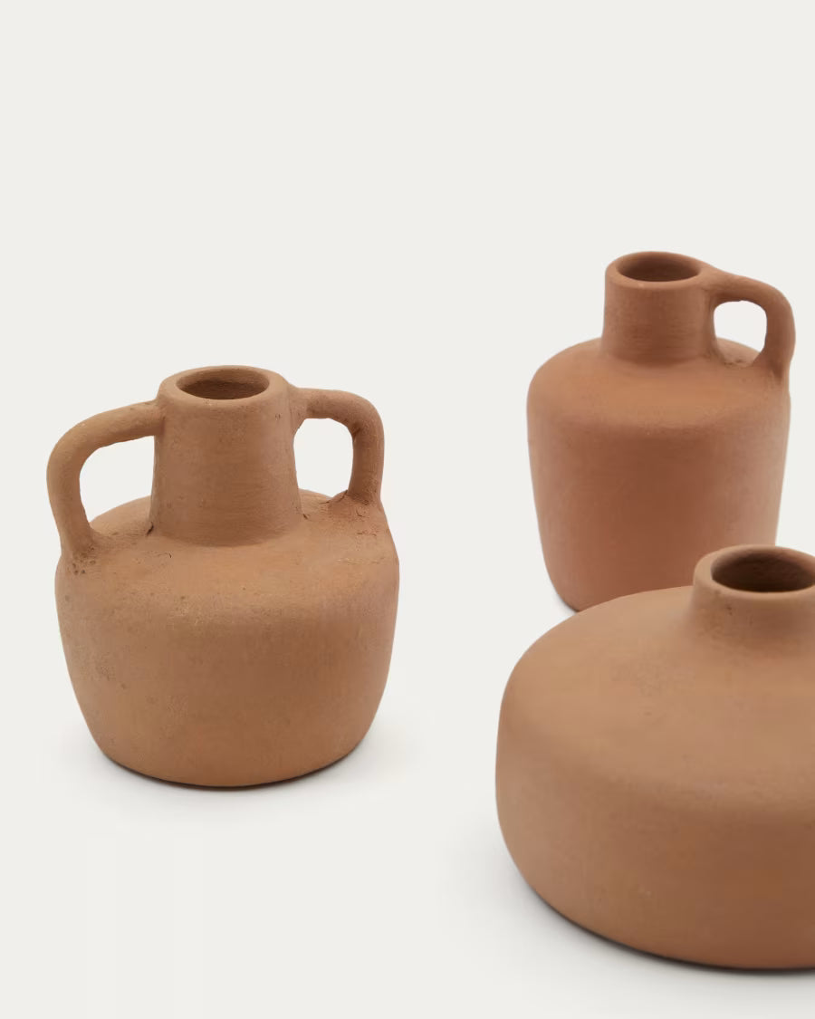 Set Sofra di 3 vasi in terracotta 6 cm / 7 cm / 10 cm
