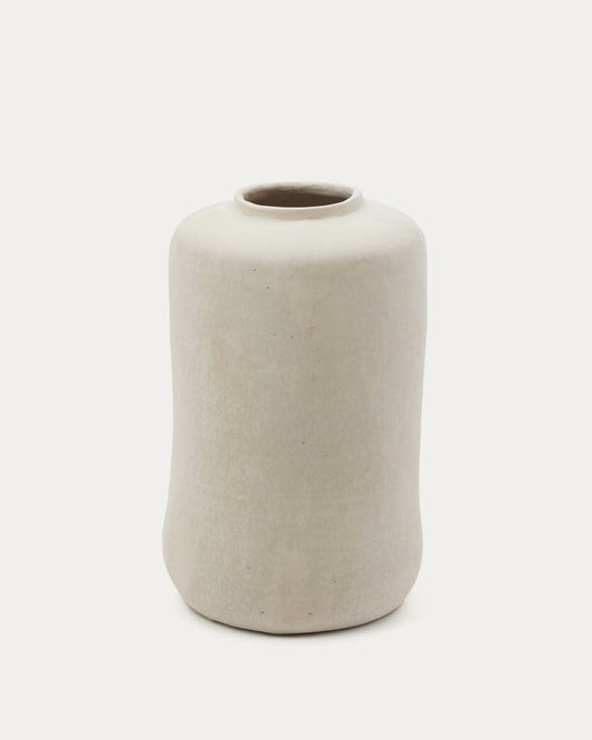 Vaso Serina in cartapesta bianca 34 cm