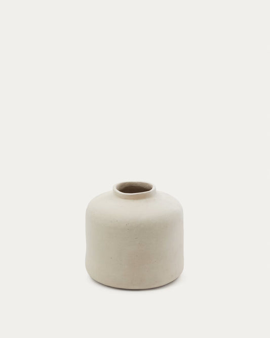 Vaso Serina in cartapesta bianca 27 cm