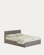 Letto con contenitore Nahiri  160 x 200 grigio