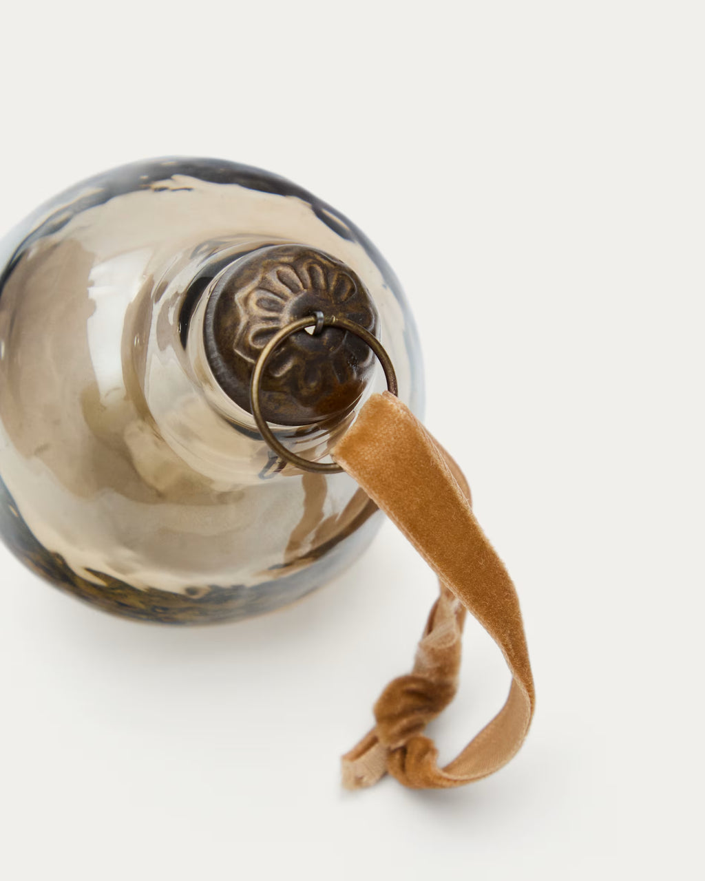 Set di 4 palline di Natale Piril in vetro riciclato marrone Ø 6 cm