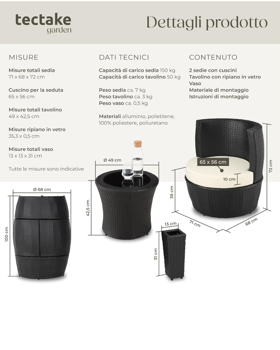 Set di Mobili da Giardino