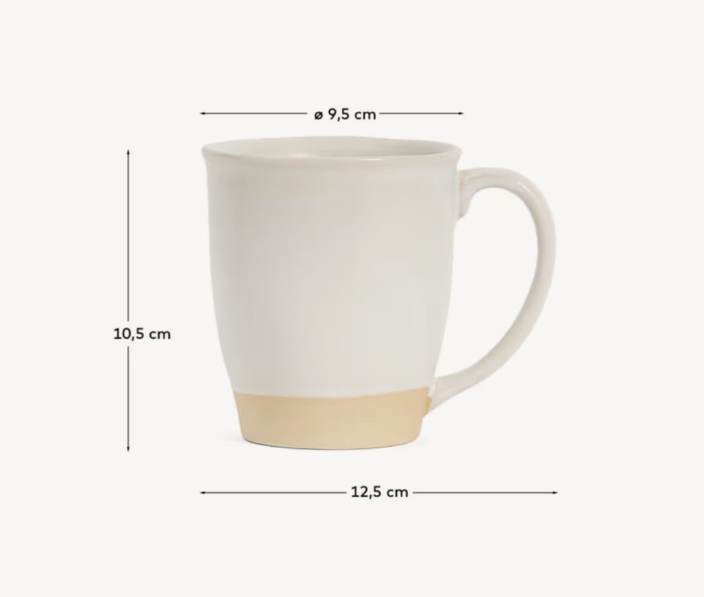 Tazza grande Azir 10x12 cm in ceramica beige