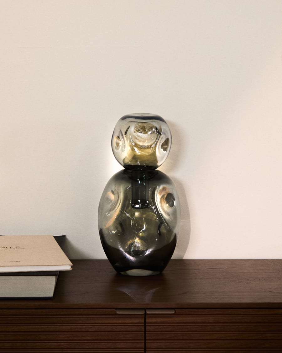 Vaso Olivet in vetro blu 32,5 cm