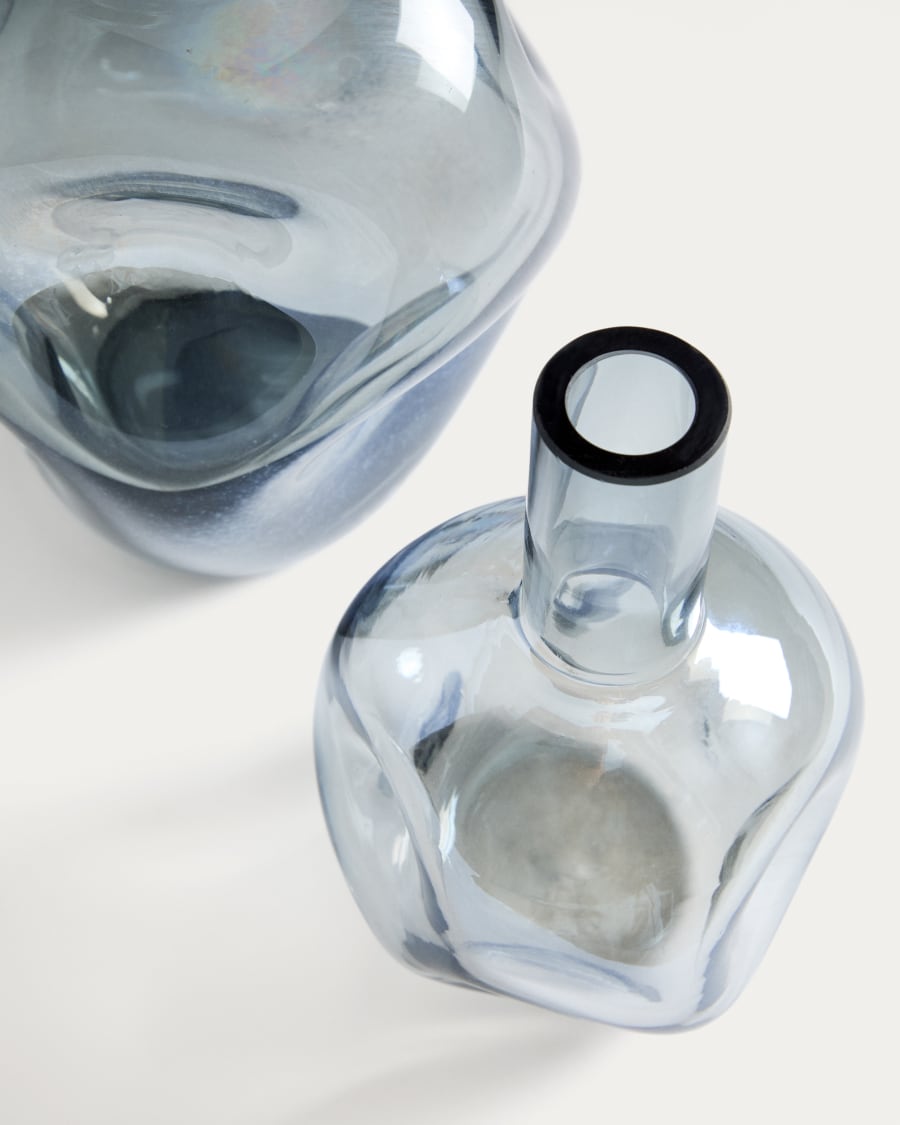 Vaso Olivet in vetro blu 32,5 cm