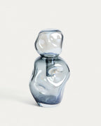 Vaso Olivet in vetro blu 32,5 cm