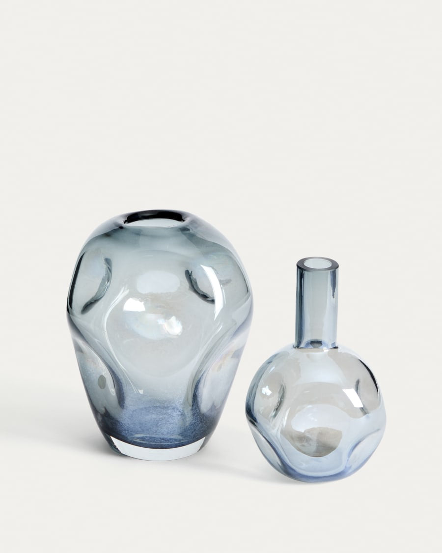 Vaso Olivet in vetro blu 32,5 cm