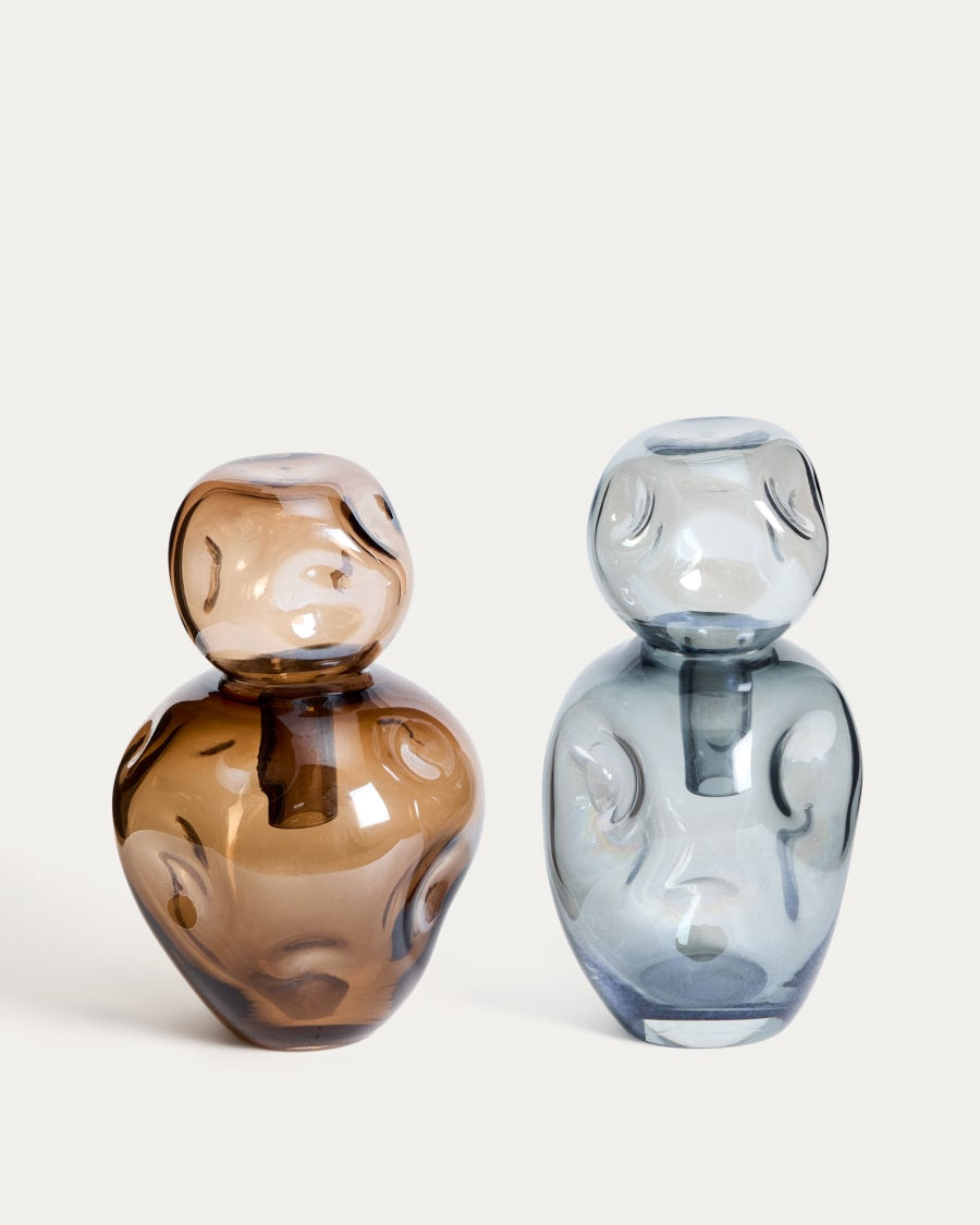 Vaso Olivet in vetro blu 32,5 cm