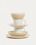 Tazza grande Azir 10x12 cm in ceramica beige