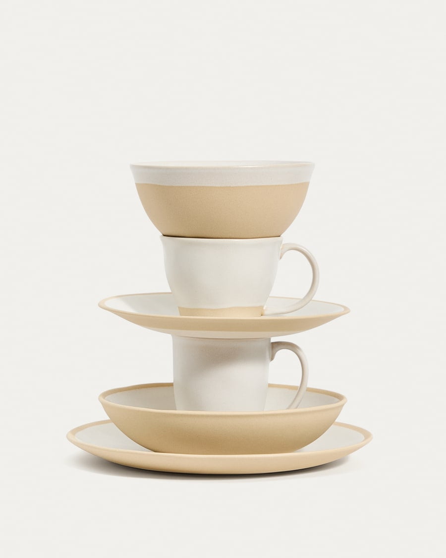 Tazza grande Azir 10x12 cm in ceramica beige