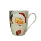 Tazza in ceramica Babbo Natale con renna per te e caffe da 10 cm