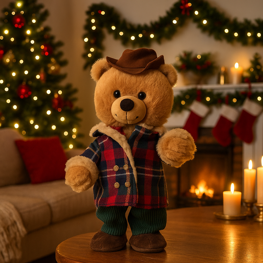 Teddy Bear con cappotto e cappello 32 cm