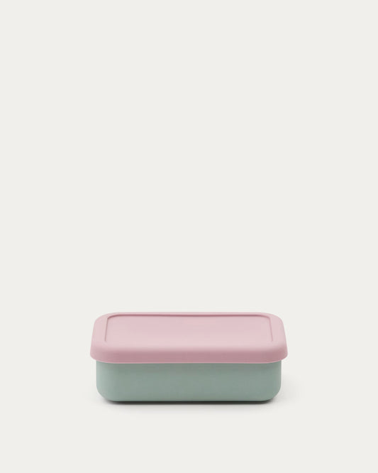 Contenitore Lili in silicone rosa e turchese
