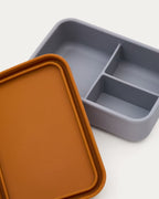 Contenitore Lili in silicone arancione e blu