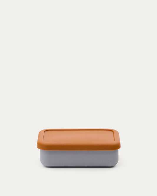 Contenitore Lili in silicone arancione e blu
