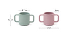 Set Lili 2 tazze in silicone rosa e turchese
