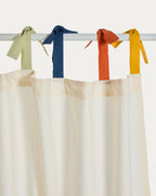 Tenda Zelda 100% cotone bianco e fiocchi multicolori 135 x 270 cm