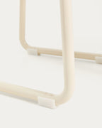 Sedia Tinn in impiallacciatura di frassino e struttura in metallo beige