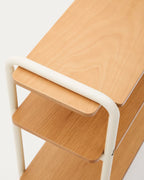Scaffalatura Tinn in impiallacciatura di frassino e struttura in metallo beige 70 x 60cm
