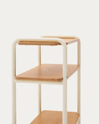 Scaffalatura Tinn in impiallacciatura di frassino e struttura in metallo beige 70 x 60cm