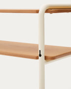 Scaffalatura Tinn in impiallacciatura di frassino e struttura in metallo beige 70 x 60cm