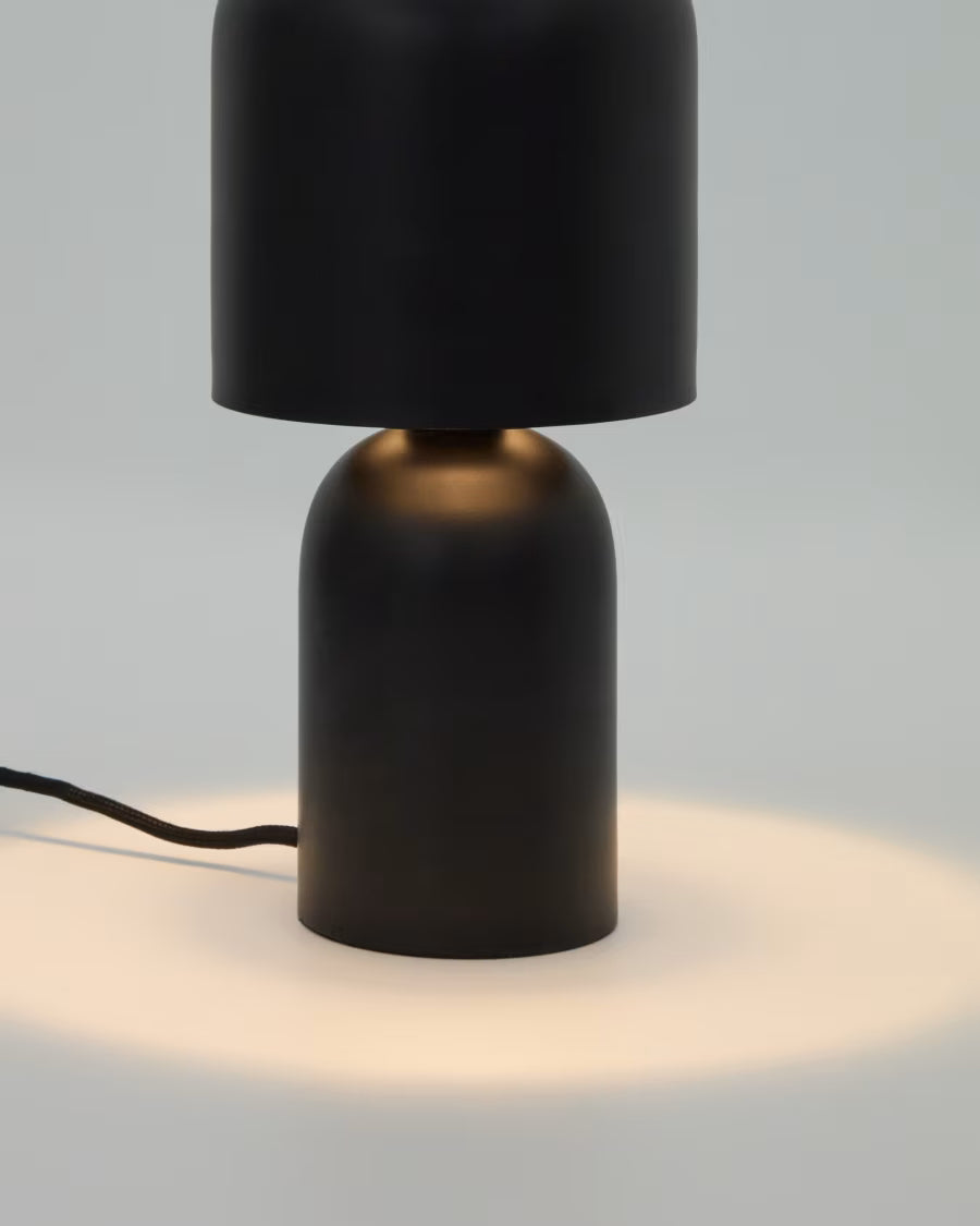 Lampada da tavolo Monze in metallo verniciato nero