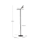 Lampada da terra Orey in metallo nero