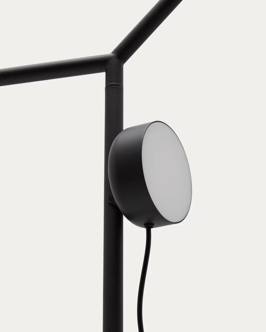 Lampada da terra Orey in metallo nero