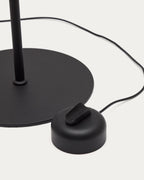 Lampada da terra Orey in metallo nero