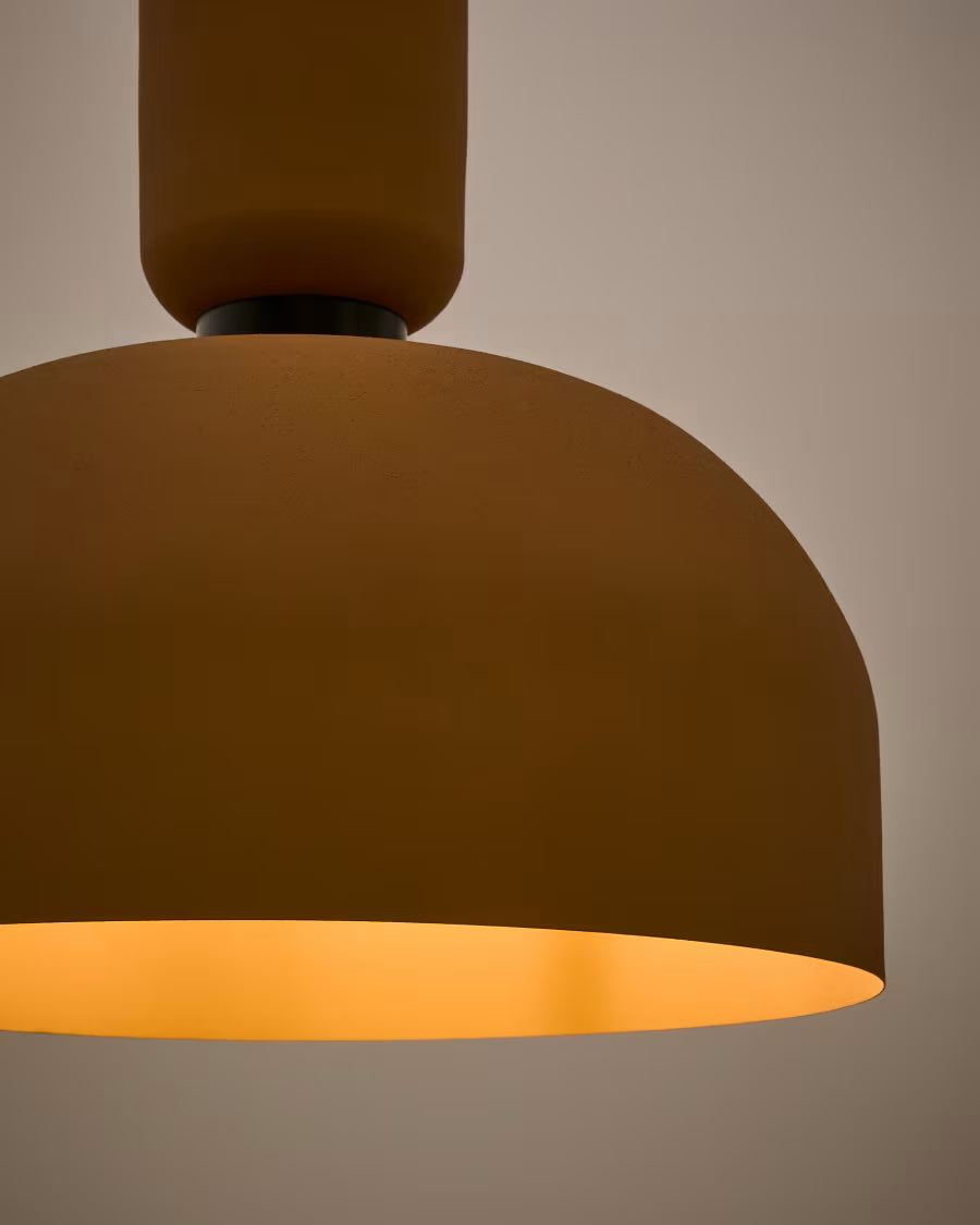 Lampada da soffitto Nibla in metallo effetto terracotta Ø 40 cm