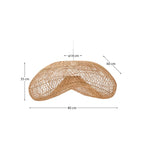 Paralume per la lampada da soffitto Isora in rattan con finitura in tonalità naturale 80 x 35 cm