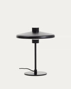 Lampada da tavolo Nuvira in metallo satinato nero