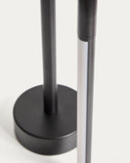 Lampada da tavolo portatile Bow in alluminio nero