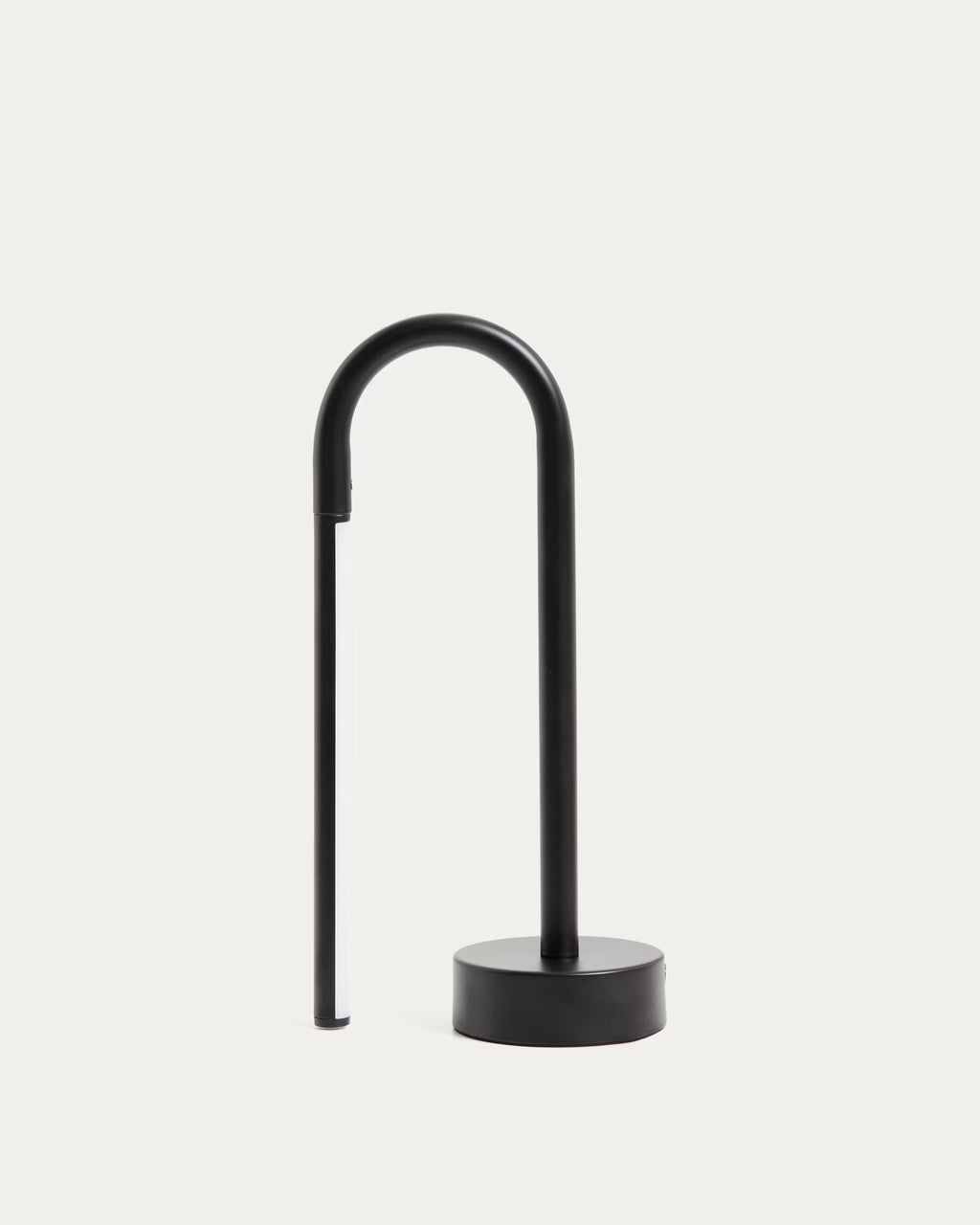 Lampada da tavolo portatile Bow in alluminio nero