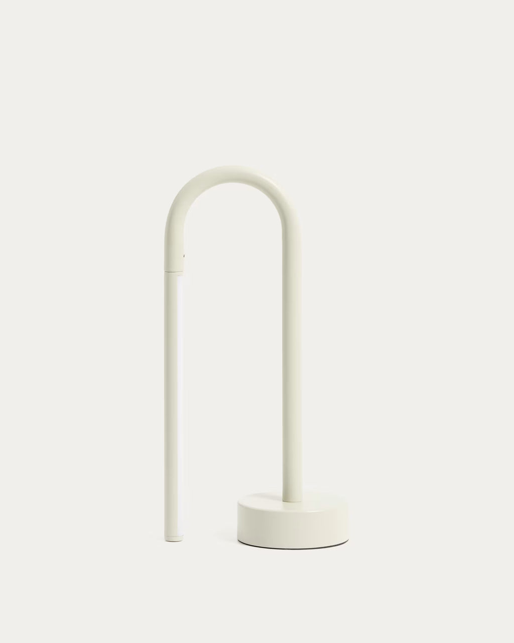 Lampada da tavolo portatile Bow in alluminio grigio