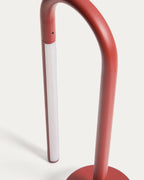 Lampada da tavolo portatile Bow in alluminio rosso