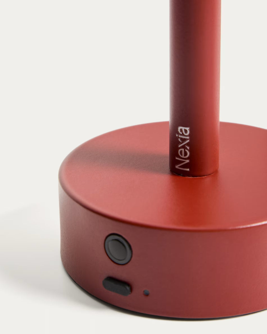 Lampada da tavolo portatile Bow in alluminio rosso