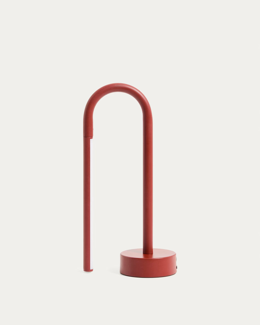 Lampada da tavolo portatile Bow in alluminio rosso