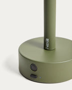 Lampada da tavolo portatile Bow in alluminio verde
