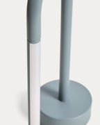 Lampada da tavolo portatile Bow in alluminio blu