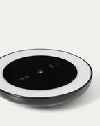 Lampada da tavolo portatile Porte in alluminio nero