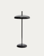 Lampada da tavolo portatile Porte in alluminio nero