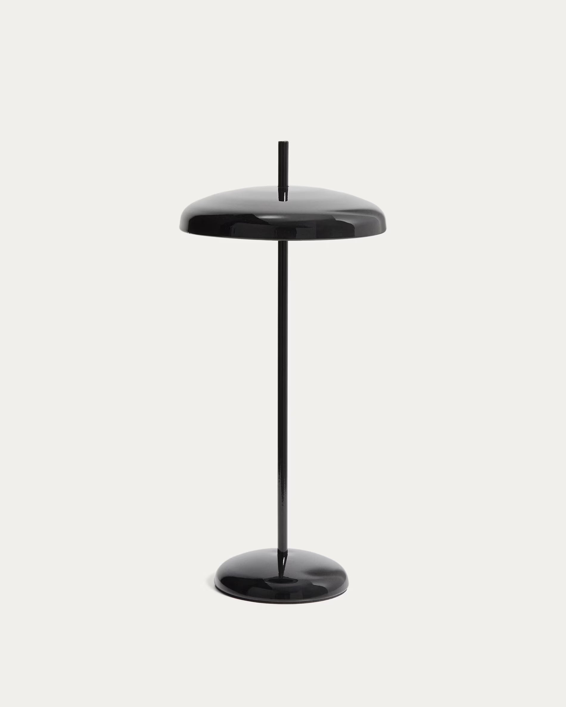 Lampada da tavolo portatile Porte in alluminio nero