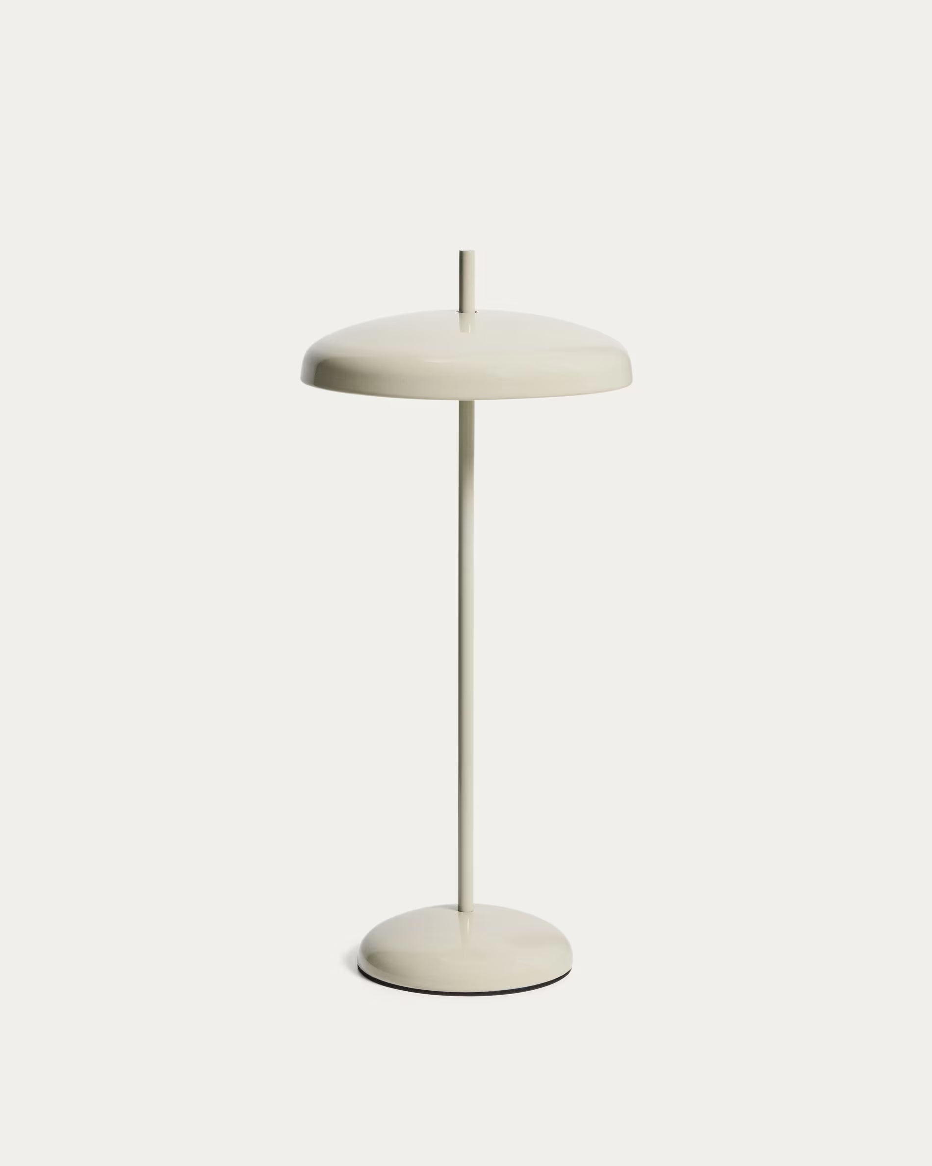 Lampada da tavolo portatile Porte in alluminio grigio chiaro