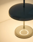 Lampada da tavolo portatile Porte in metallo verde chiaro