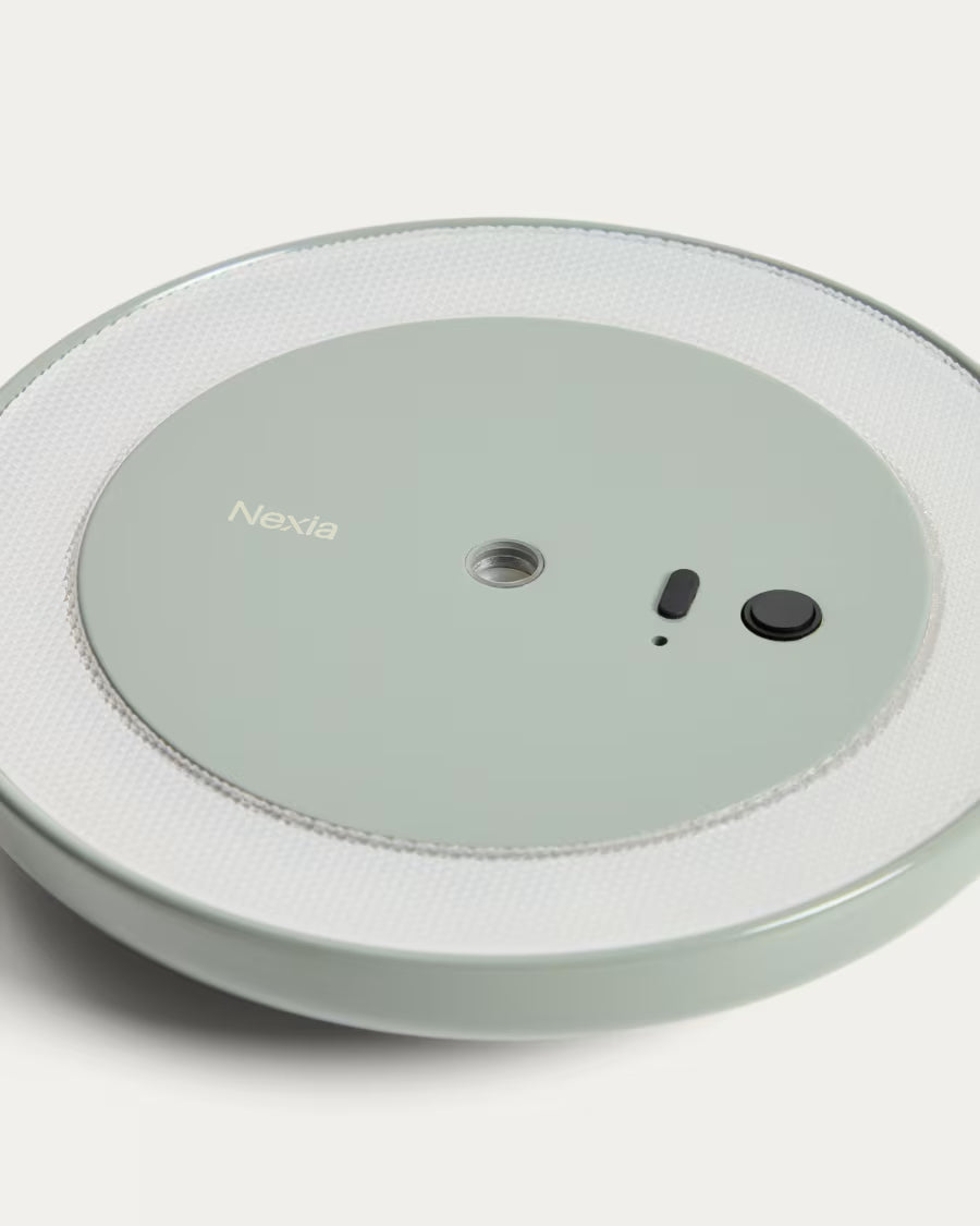 Lampada da tavolo portatile Porte in metallo verde chiaro