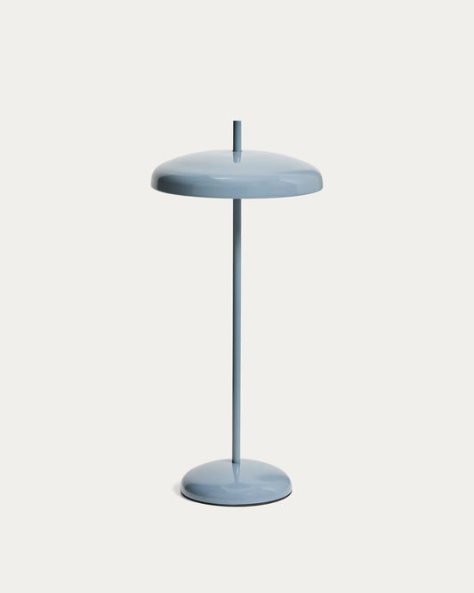 Lampada da tavolo portatile Porte in alluminio blu