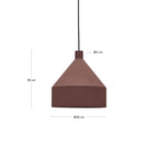 Lampada da soffitto Peralta in metallo verniciato color terracotta Ø 30 cm