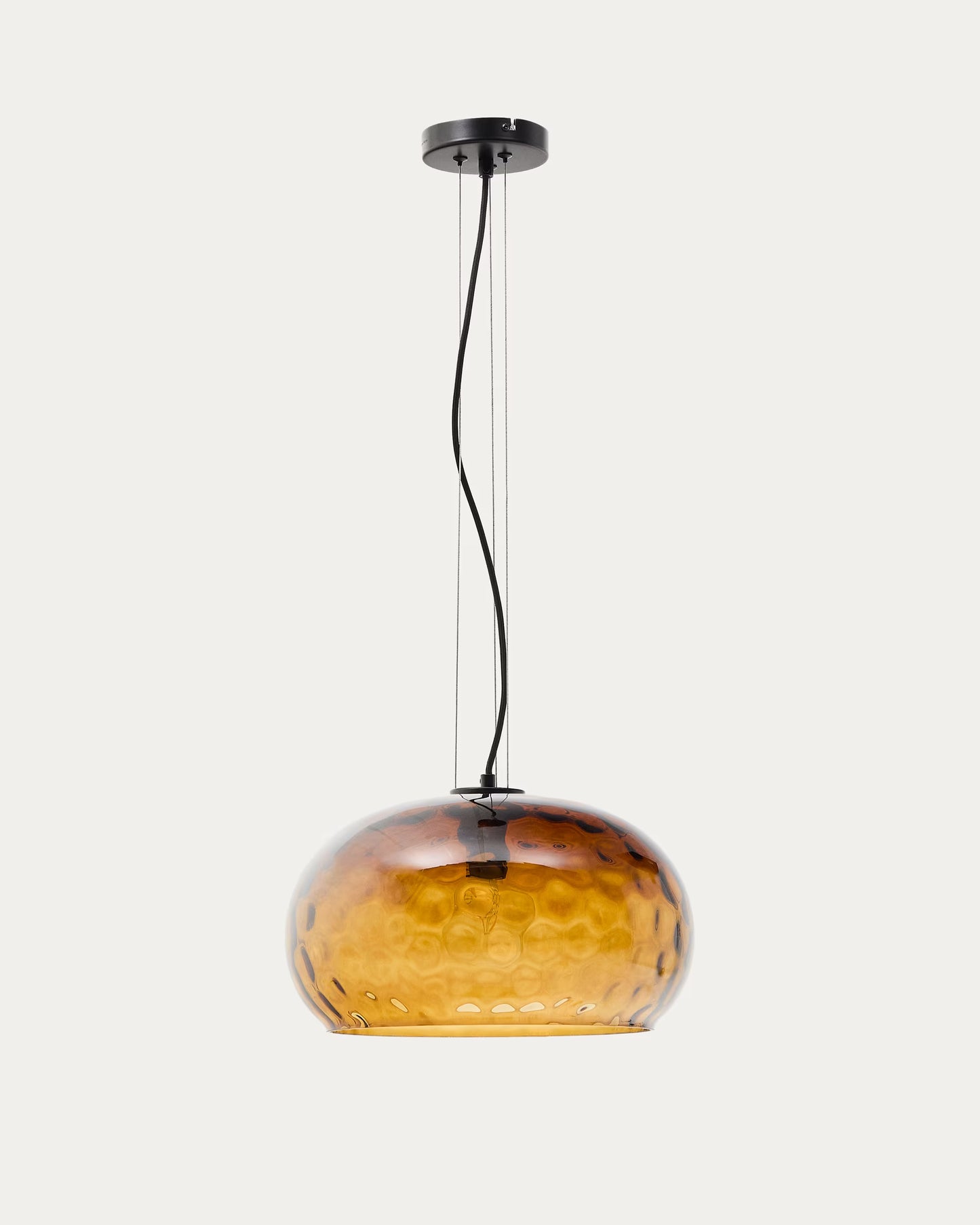 Lampada a soffitto Balma di vetro marrone Ø 40 cm