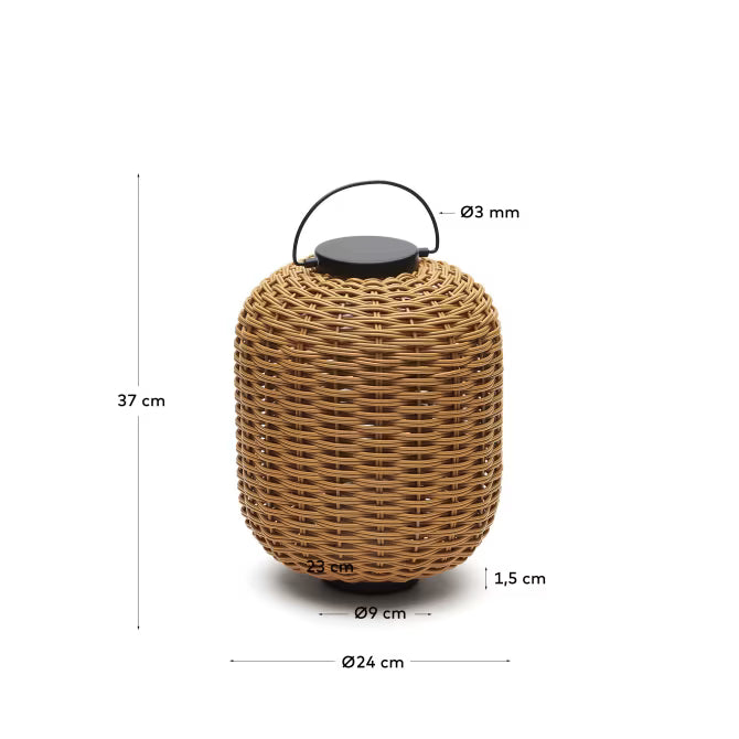 Lampada da tavolo piccola portatile Saranella marrone